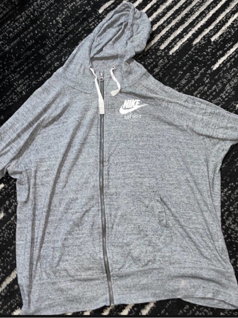 Nike Men's Heather Gray Full-Zip Hooded Sweater